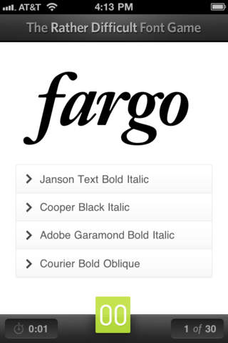 The Font Game